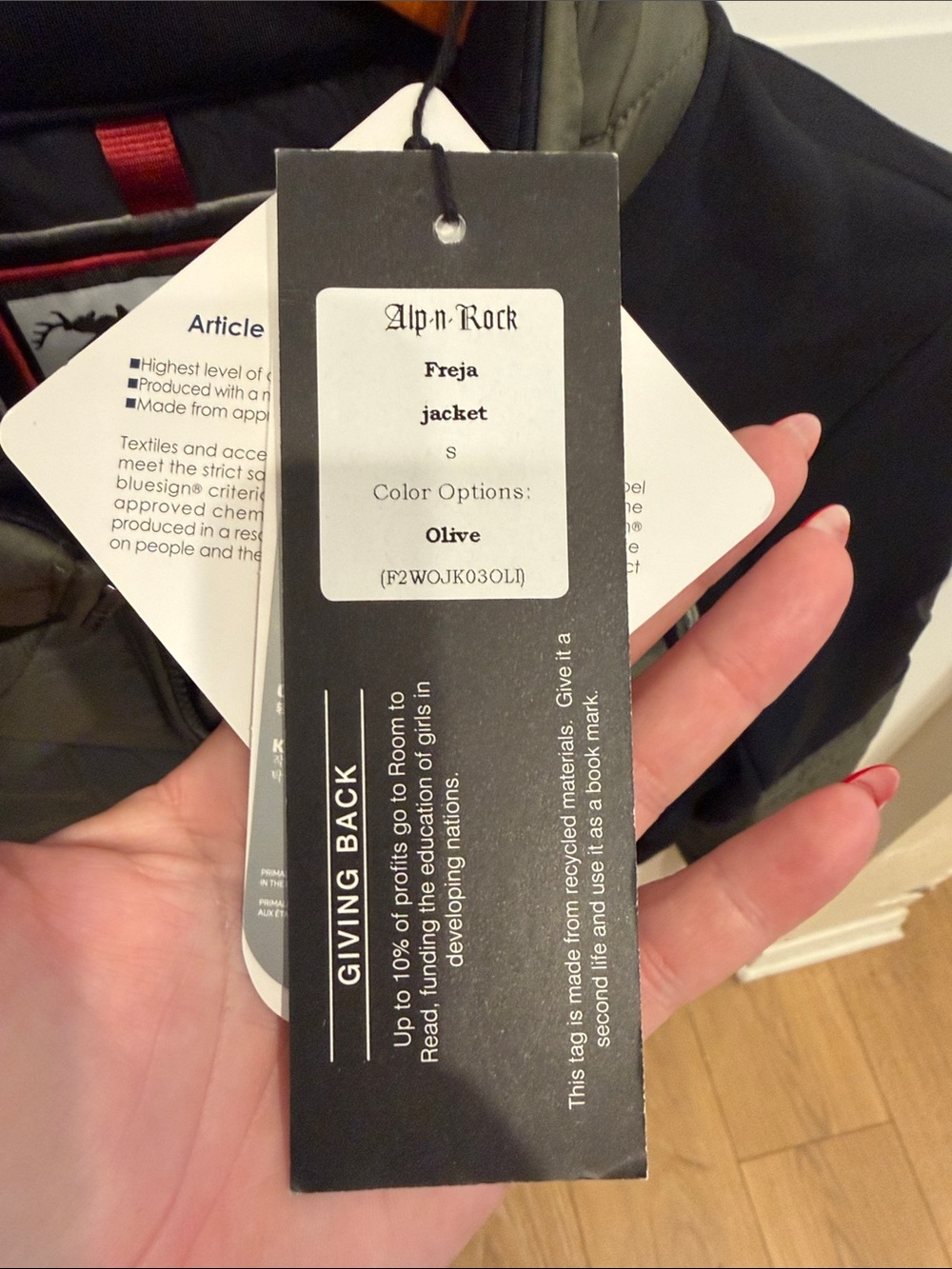 Alp N Rock Olive and Black Freja Jacket - Tag Shown - Picture 2 of 9
